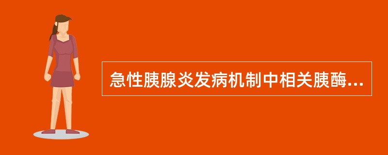 急性胰腺炎发病机制中相关胰酶包括（）