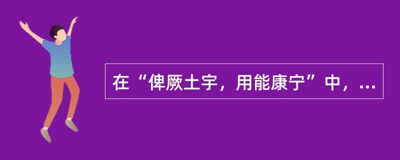 在“俾厥土宇，用能康宁”中，“土宇”之义为（）