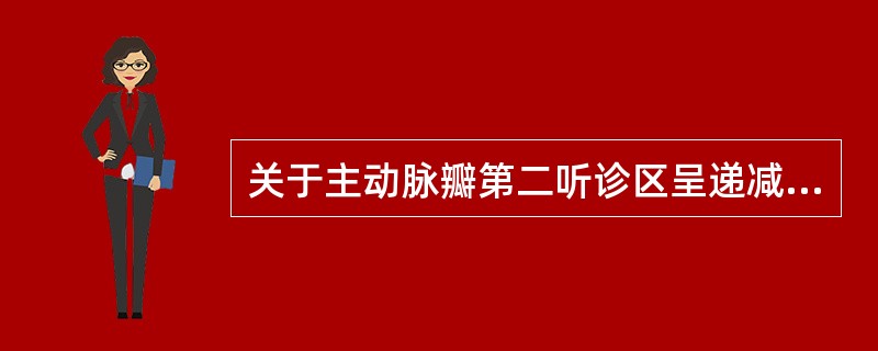 关于主动脉瓣第二听诊区呈递减型叹气样舒张期杂音，错误的是（）。