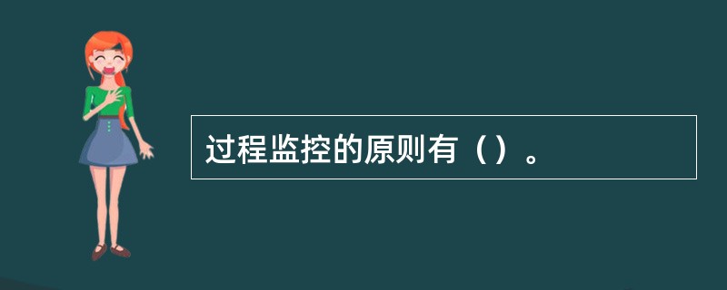 过程监控的原则有（）。