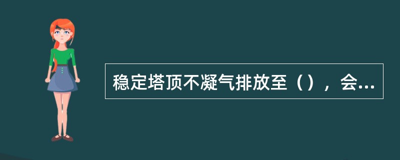 稳定塔顶不凝气排放至（），会影响分馏塔压力。