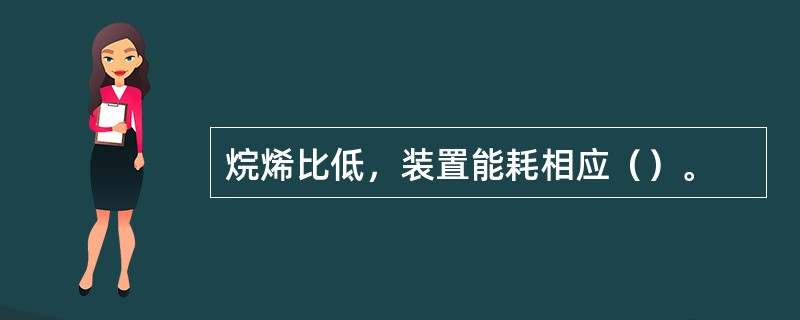 烷烯比低，装置能耗相应（）。