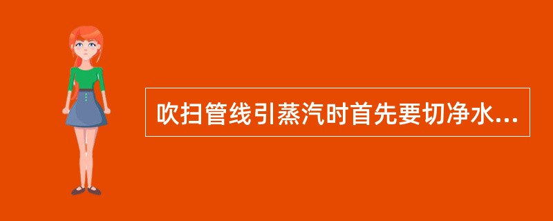 吹扫管线引蒸汽时首先要切净水，以防（）。