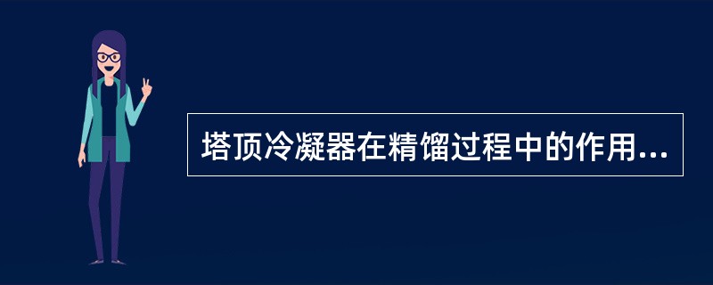 塔顶冷凝器在精馏过程中的作用是（）。