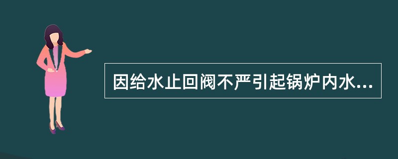 因给水止回阀不严引起锅炉内水冲击，在抢修或更换止回阀时，应（）。