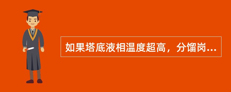 如果塔底液相温度超高，分馏岗位无法处理时，联系反应岗位降温、降量；特殊情况下可向