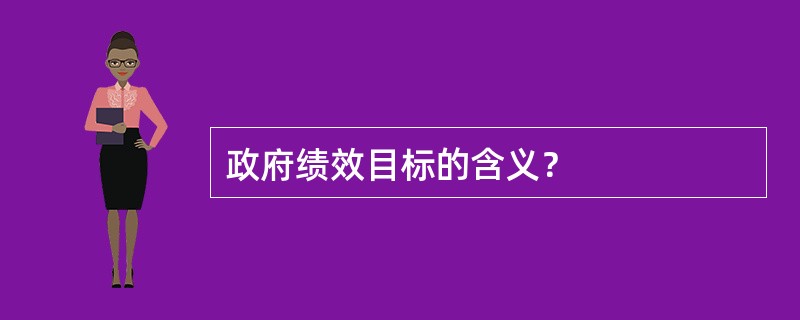 政府绩效目标的含义？