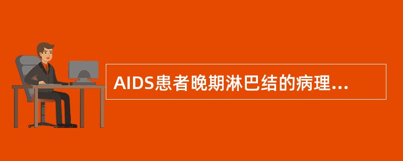 AIDS患者晚期淋巴结的病理变化特点是（）。