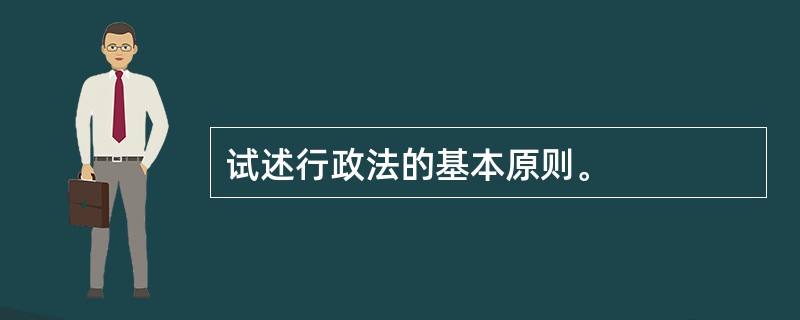 试述行政法的基本原则。