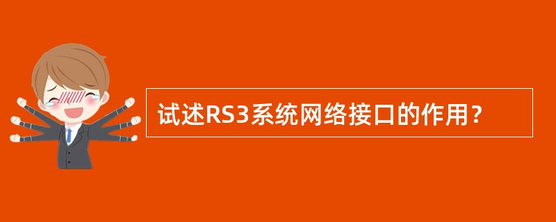 试述RS3系统网络接口的作用？