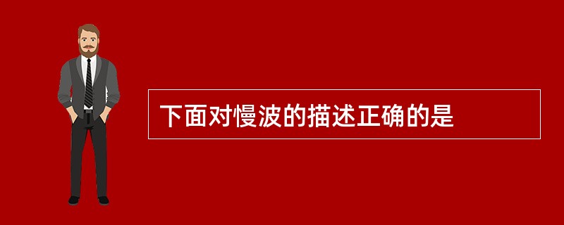 下面对慢波的描述正确的是