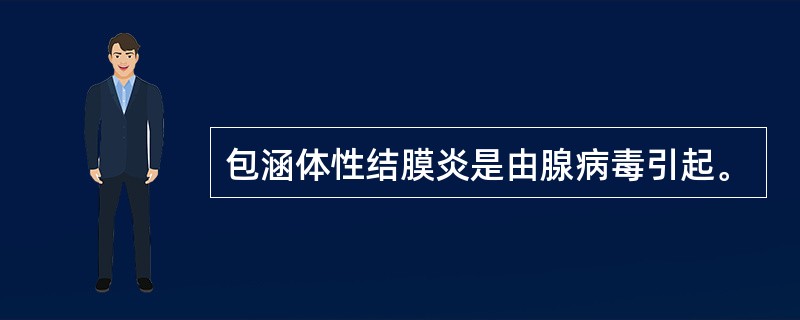 包涵体性结膜炎是由腺病毒引起。