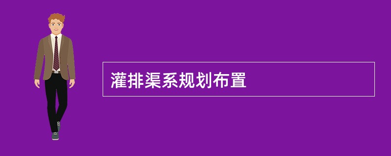 灌排渠系规划布置