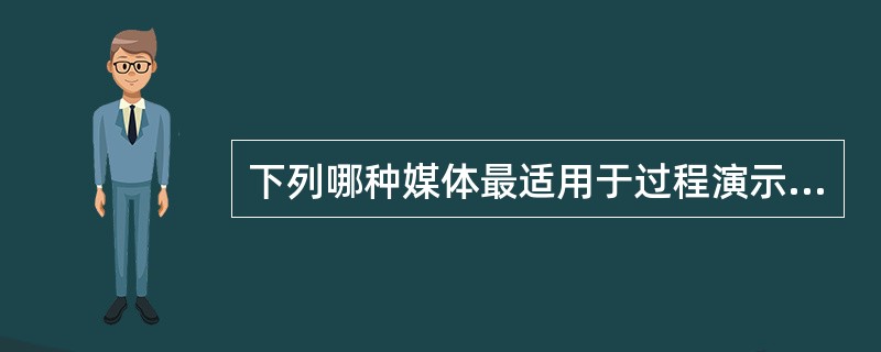 下列哪种媒体最适用于过程演示、原理阐释（）。