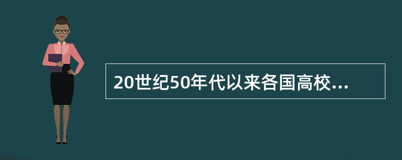 20世纪50年代以来各国高校课程改革出现的课程内容综合化的趋势，归纳起来有以下模