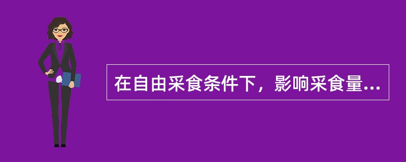 在自由采食条件下，影响采食量的动物方面因素有那些？