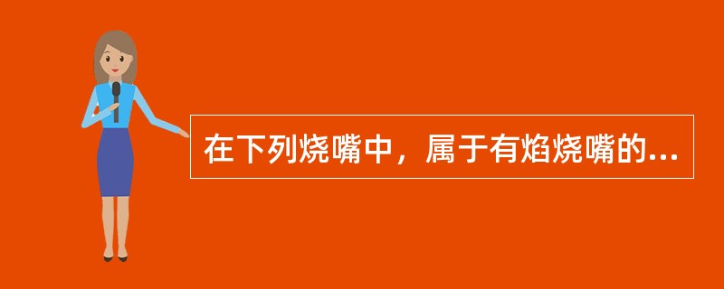 在下列烧嘴中，属于有焰烧嘴的是（）。