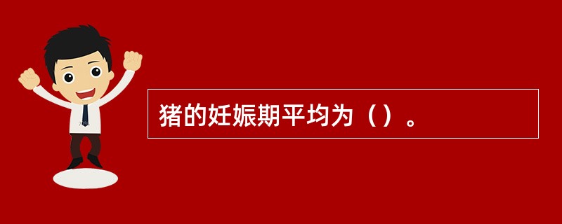 猪的妊娠期平均为（）。