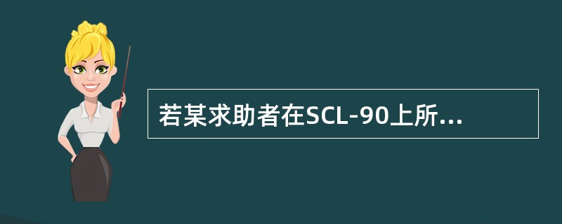 若某求助者在SCL-90上所得的分为140分，阳性项目数为50项，则其阳性症状均