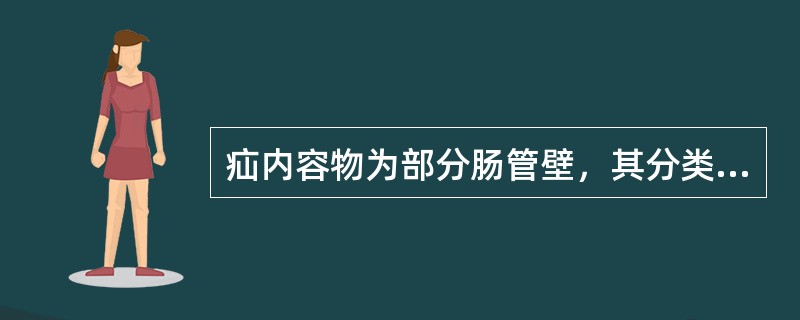 疝内容物为部分肠管壁，其分类属于（）。