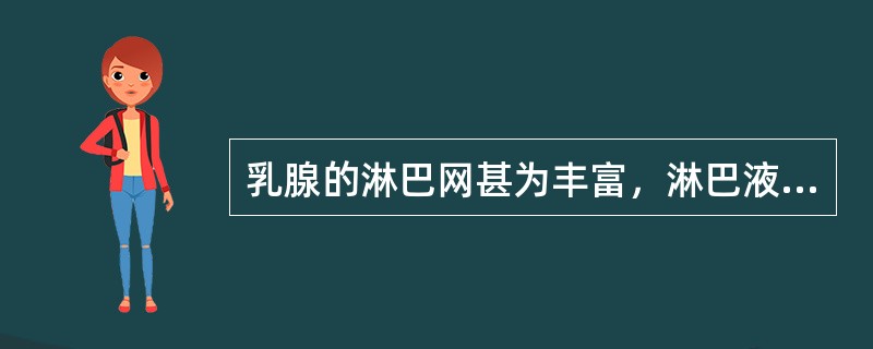 乳腺的淋巴网甚为丰富，淋巴液的输出途径哪项是错误的（）。