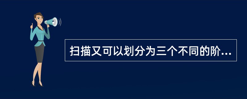 扫描又可以划分为三个不同的阶段，即发现目标、（）和漏洞检测。