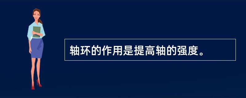 轴环的作用是提高轴的强度。