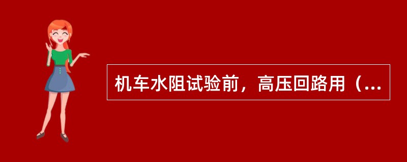 机车水阻试验前，高压回路用（）兆欧表测绝缘电阻不得小于0.6MΩ。