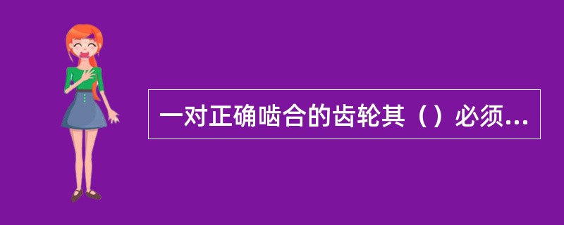 一对正确啮合的齿轮其（）必须相同。