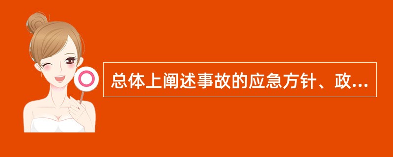 总体上阐述事故的应急方针、政策，应急组织结构及响应应急职责，应急行动、措施和保证