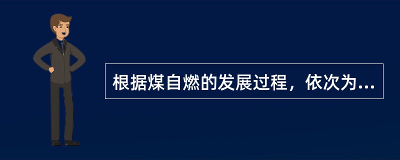 根据煤自燃的发展过程，依次为自热阶段、潜伏阶段和燃烧阶段。