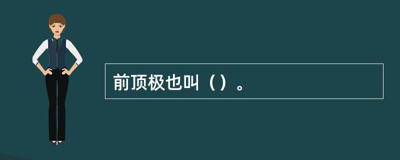 前顶极也叫（）。