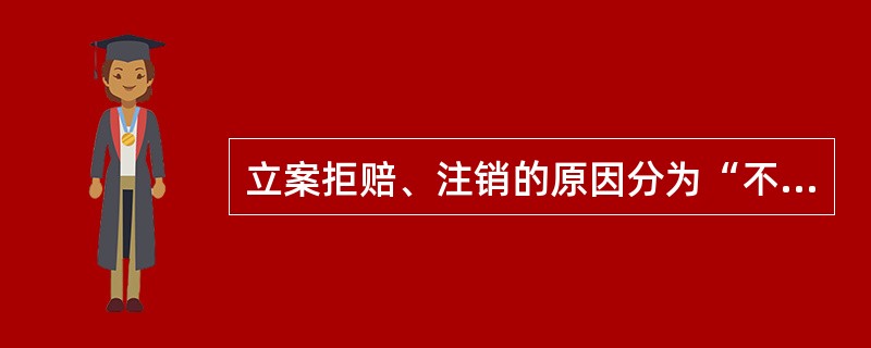 立案拒赔、注销的原因分为“不属于保险责任”、“确认客户放弃索赔”、“超过索赔时效