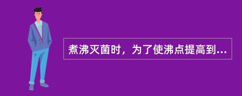 煮沸灭菌时，为了使沸点提高到105℃，应加入（）。