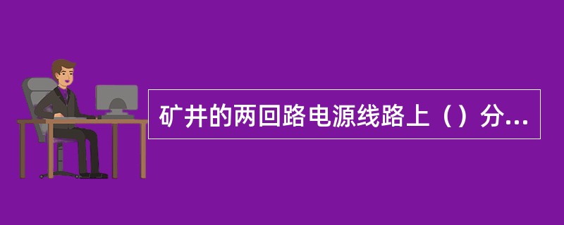 矿井的两回路电源线路上（）分接其他负荷。