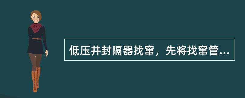 低压井封隔器找窜，先将找窜管柱下人设计层位，测油井（），再循环洗井、投球；当油管