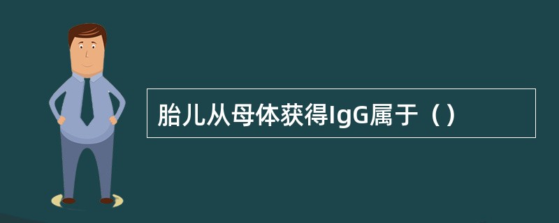 胎儿从母体获得IgG属于（）