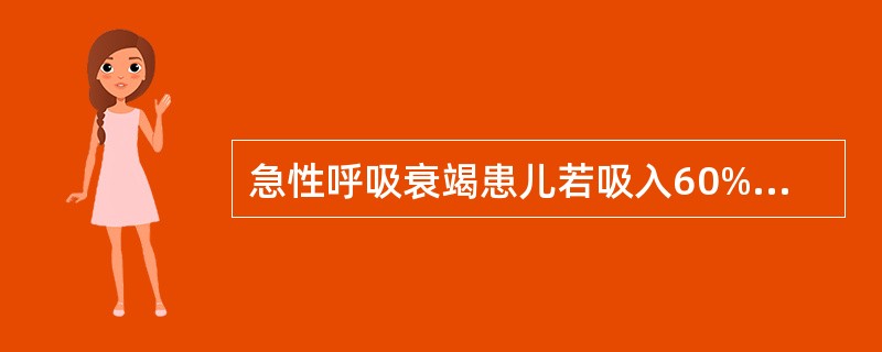 急性呼吸衰竭患儿若吸入60%的氧，时间不应超过（）。