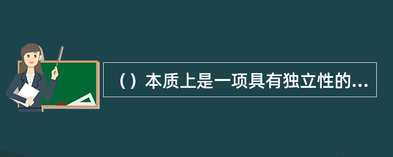 （）本质上是一项具有独立性的经济监督活动。