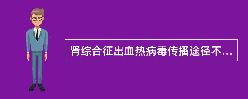 肾综合征出血热病毒传播途径不包括（）