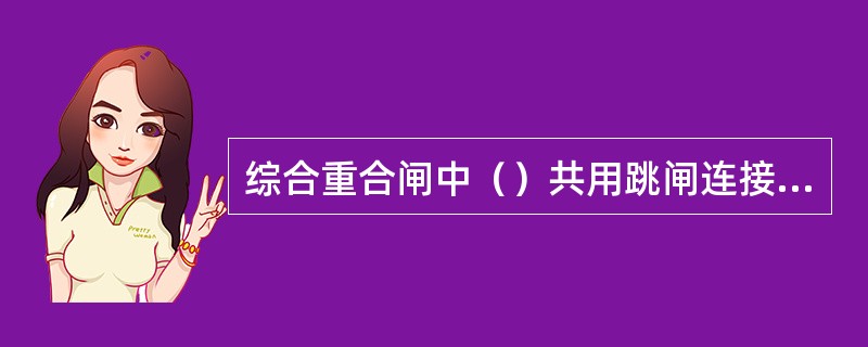 综合重合闸中（）共用跳闸连接片，但应在各分相回路中串入（）。