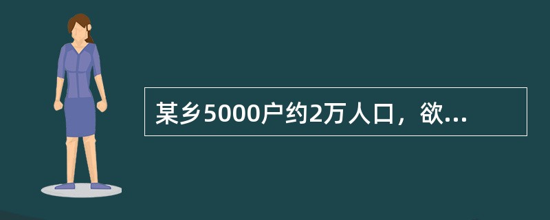 某乡5000户约2万人口，欲抽其1/5人口进行某病调查，随机抽取1户开始后，即每