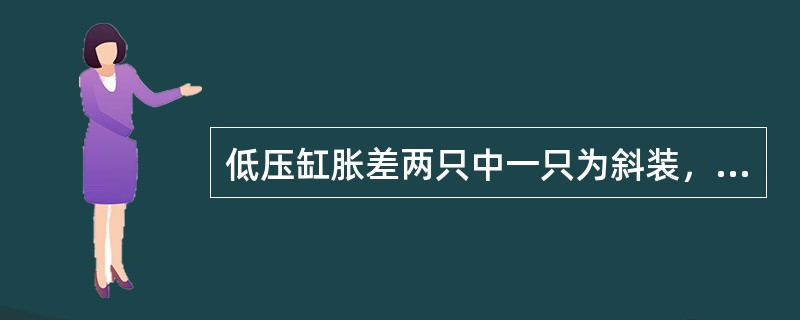 低压缸胀差两只中一只为斜装，其角度为10°。