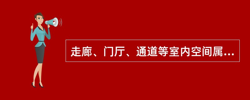 走廊、门厅、通道等室内空间属于（）