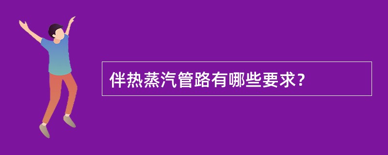 伴热蒸汽管路有哪些要求？