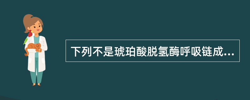 下列不是琥珀酸脱氢酶呼吸链成分的是：（）