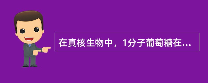 在真核生物中，1分子葡萄糖在有氧和无氧情况下分解时，净生成ATP分子数最近似的比