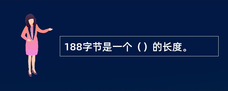 188字节是一个（）的长度。