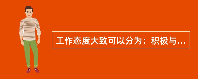 工作态度大致可以分为：积极与消极，或危险与安全的工作态度；请分辨下列哪些是积极的