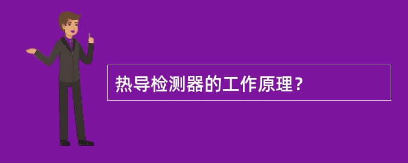 热导检测器的工作原理？